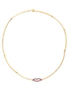 Matchesfashion.com Delfina Delettrez - Ruby & Yellow Gold Necklace - Womens - Gold