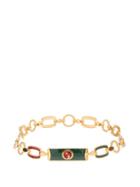 Matchesfashion.com Gucci - Enamelled Chain-link Belt - Womens - Green Multi