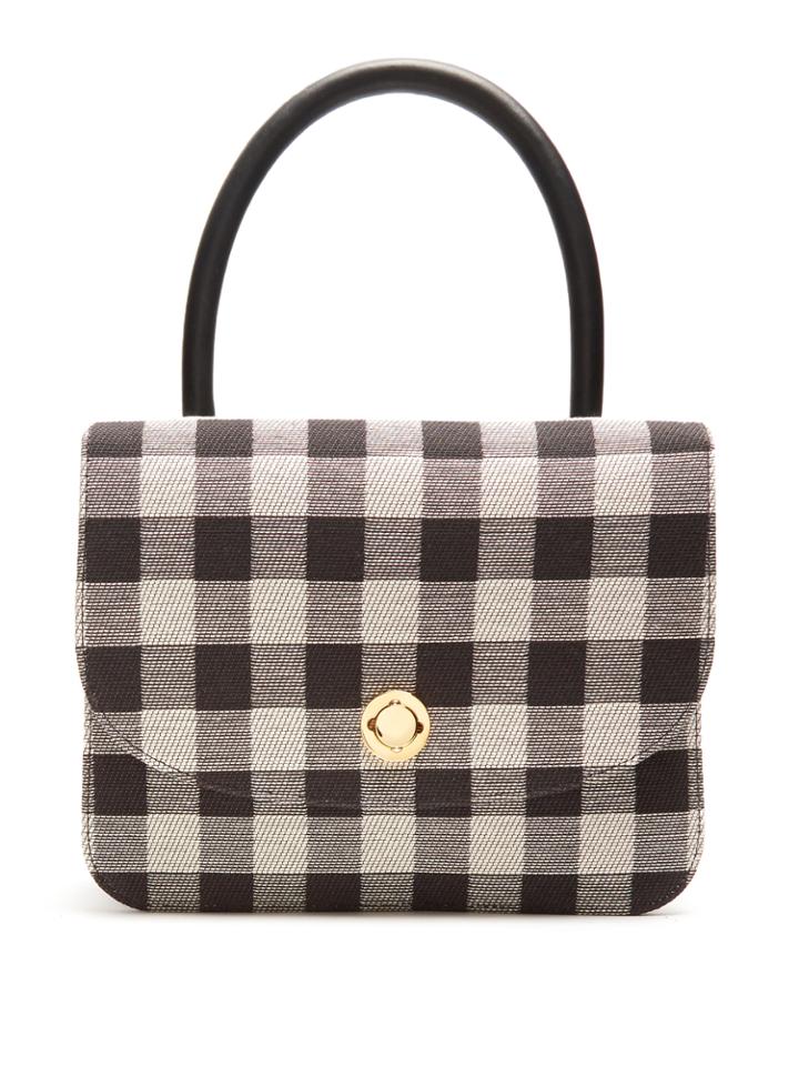 Mansur Gavriel Metropolitan Gingham Canvas Top-handle Bag