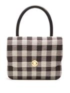 Mansur Gavriel Metropolitan Gingham Canvas Top-handle Bag
