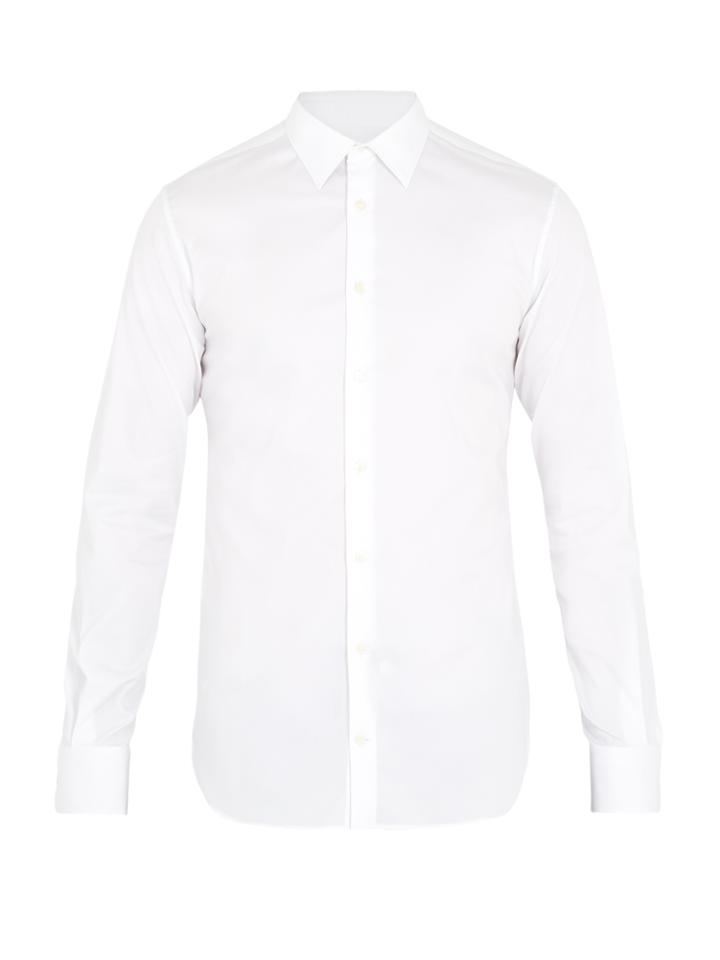 Alexander Mcqueen Point-collar Stretch-cotton Shirt