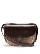 Matchesfashion.com A.p.c. - Genve Snake Print Leather Cross Body Bag - Womens - Brown Multi