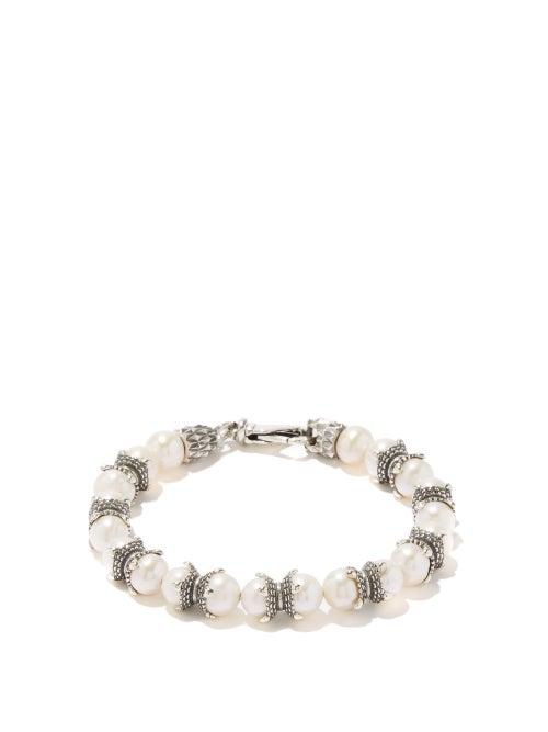 Emanuele Bicocchi - Freshwater Pearl & Sterling-silver Bracelet - Mens - Silver