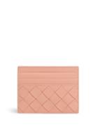 Matchesfashion.com Bottega Veneta - Intrecciato Leather Cardholder - Womens - Light Pink