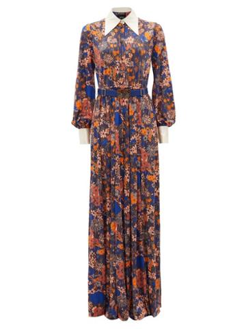 Matchesfashion.com Marc Jacobs Runway - Belted Floral-print Jumpsuit - Womens - Brown