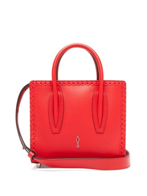 Matchesfashion.com Christian Louboutin - Paloma Suede And Leather Shoulder Bag - Womens - Red