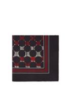 Matchesfashion.com Dolce & Gabbana - Stripe And Spot-print Silk-twill Pocket Square - Mens - Black Red