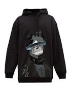 Matchesfashion.com Valentino - X Undercover Ufo Cotton Blend Hooded Sweatshirt - Mens - Black