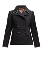Matchesfashion.com Golden Goose - Studded Double Breasted Pea Coat - Womens - Black