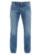 Matchesfashion.com Fendi - Stonewashed Straight-leg Jeans - Mens - Blue