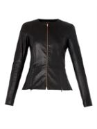 The Row Anaste Collarless Leather Jacket