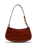 Matchesfashion.com Staud - Ollie Crocodile-effect Leather Shoulder Bag - Womens - Brown