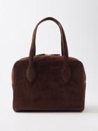 Khaite - Maeve Suede Top-handle Bag - Womens - Dark Brown