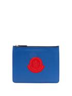 Moncler Logo-patch Leather Pouch