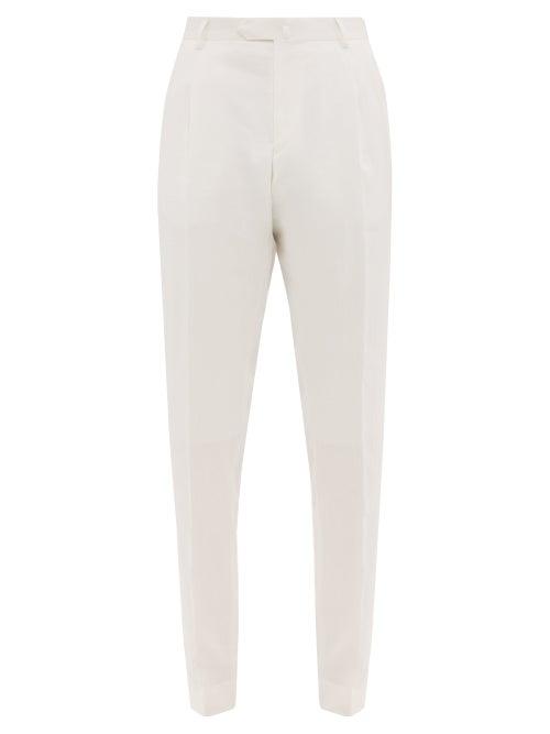 Matchesfashion.com Odyssee - Henri Tailored Twill Trousers - Mens - White