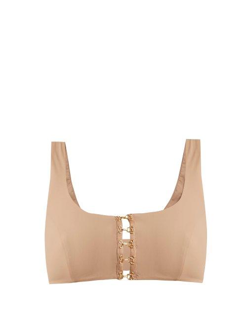 Matchesfashion.com Dos Gardenias - Bandit Hooks Bikini Top - Womens - Nude
