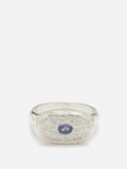 Bleue Burnham - Connect By Roots Sapphire And Sterling Silver Ring - Mens - Silver