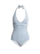 Matchesfashion.com Heidi Klein - Cassis Swimsuit - Womens - Light Blue