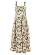 Agua By Agua Bendita - Hortensia Floral-print Cotton-poplin Dress - Womens - Pink Print