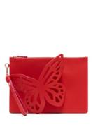 Matchesfashion.com Sophia Webster - Flossy Butterfly Leather Clutch - Womens - Pink
