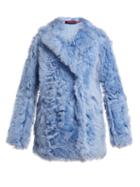 Matchesfashion.com Sies Marjan - Pippa Double Breasted Shearling Coat - Womens - Light Blue