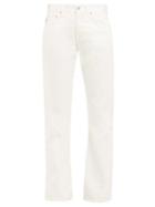 Matchesfashion.com Balenciaga - Twisted Seam Straight Leg Cotton Jeans - Womens - White