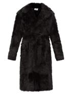 Matchesfashion.com Vetements - Belted Shearling Coat - Womens - Black