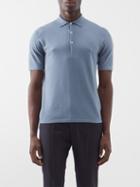 Arch4 - Mr Rochester Knitted-cashmere Polo Shirt - Mens - Blue