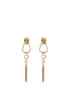Matchesfashion.com Etro - Horseshoe Tasselled Drop Clip Earrings - Womens - Gold