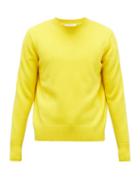 Matchesfashion.com Studio Nicholson - Crew-neck Wool-blend Sweater - Mens - Yellow