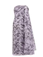 Matchesfashion.com Halpern - Draped Lam Fil-coup Organza Dress - Womens - Purple