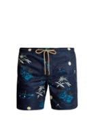 Matchesfashion.com Thorsun - Titan Fit Polynesian Print Swim Shorts - Mens - Blue