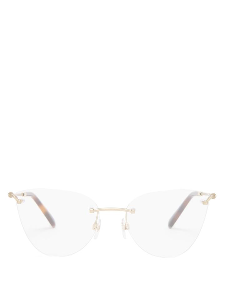 Valentino Clear Cat-eye Glasses