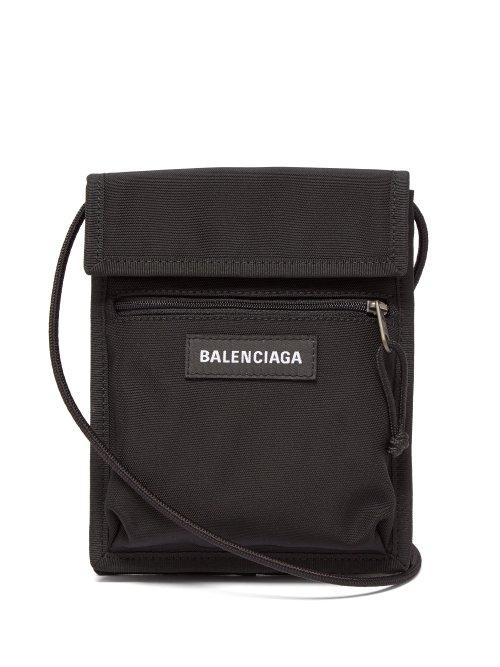 Matchesfashion.com Balenciaga - Explorer Logo Cross Body Bag - Mens - Black