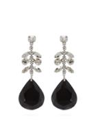 Matchesfashion.com Isabel Marant - Crystal Embellished Drop Earrings - Womens - Black