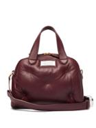 Matchesfashion.com Maison Margiela - Glam Slam Medium Leather Bowling Bag - Womens - Burgundy