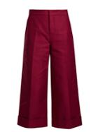 Marni Wide-leg Cotton Cropped Trousers