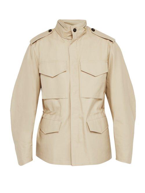 Matchesfashion.com Dunhill - Cotton Twill Field Jacket - Mens - Beige