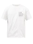 Frame - Deconstructed Logo-print Cotton-jersey T-shirt - Mens - White