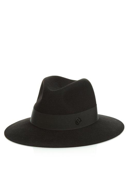 Matchesfashion.com Maison Michel - Henrietta Showerproof Felt Hat - Womens - Black