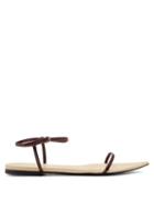 Matchesfashion.com Jil Sander - Point Toe Leather Sandals - Womens - Dark Brown