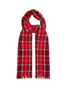 Matchesfashion.com Isabel Marant - Isidore Checked Wool Blend Scarf - Mens - Red