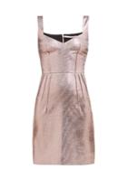 Matchesfashion.com Emilia Wickstead - Judita Lam Mini Dress - Womens - Pink