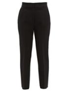 Matchesfashion.com Msgm - Tailored Slim Leg Crepe Trousers - Womens - Black