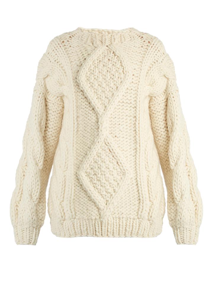 I Love Mr Mittens Angeline Aran-knit Wool Sweater