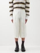 Charles Jeffrey Loverboy - Printed Linen Bermuda Shorts - Mens - Light Blue
