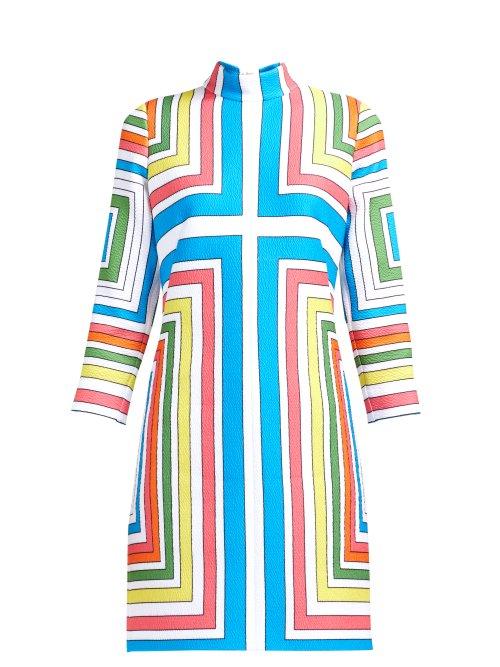 Matchesfashion.com Emilia Wickstead - Melodie Cloqu Geometric Dress - Womens - Multi