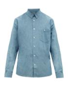 Matchesfashion.com A.p.c. - Chicago Patch Pocket Cotton Chambray Shirt - Mens - Blue