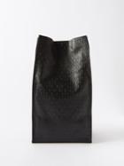 Saint Laurent - Deli Logo-debossed Leather Bag - Mens - Black