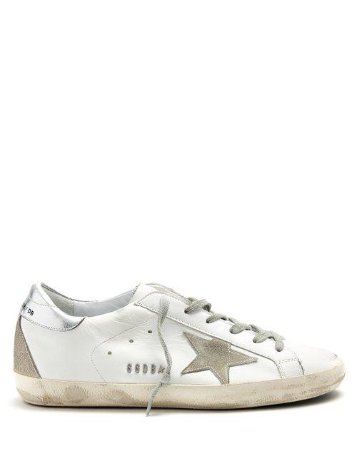 Matchesfashion.com Golden Goose Deluxe Brand - Super Star Low Top Leather Trainers - Womens - White Silver
